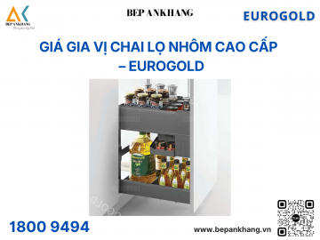 Giá gia vị chai lọ nhôm cao cấp màu ghi đậm EUM2140G (EMG5540) – Eurogold